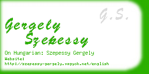 gergely szepessy business card